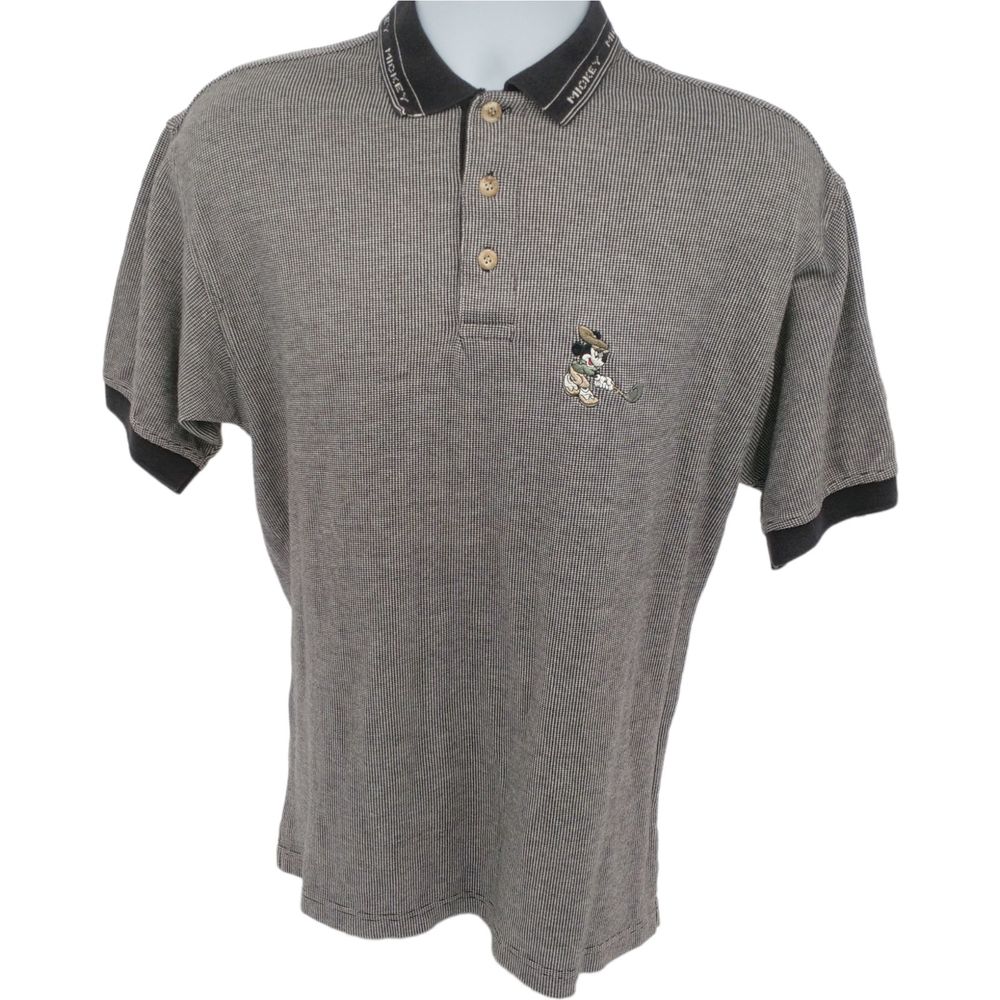 Vtg Disney Mickey Mouse Mens Golf Polo Shirt Short Sleeve XL Embroidered 90s